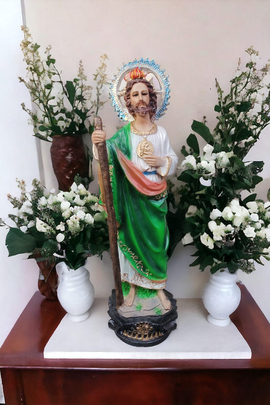 San Judas Tadeo de 50 cm en Resina – Protector de las Causas Difíciles