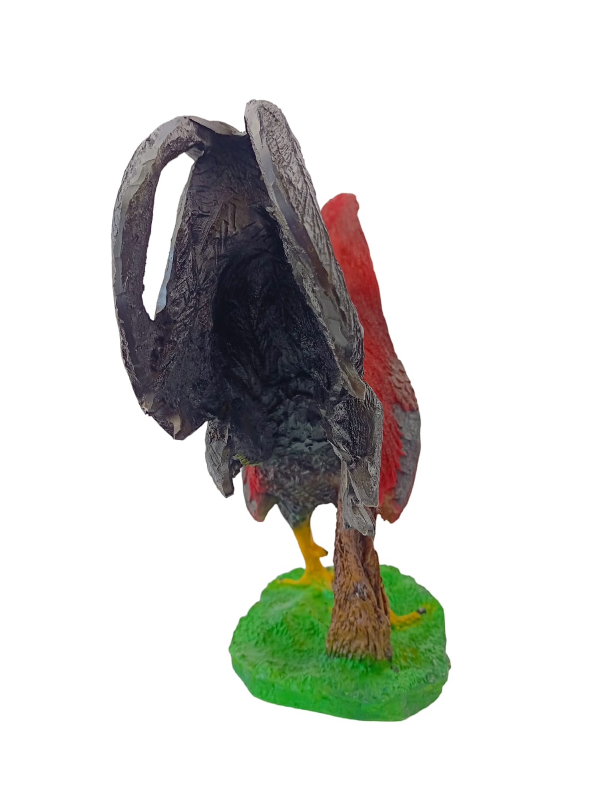 figura decorativa de gallo pelea colorado decoracion de rancho hacienda