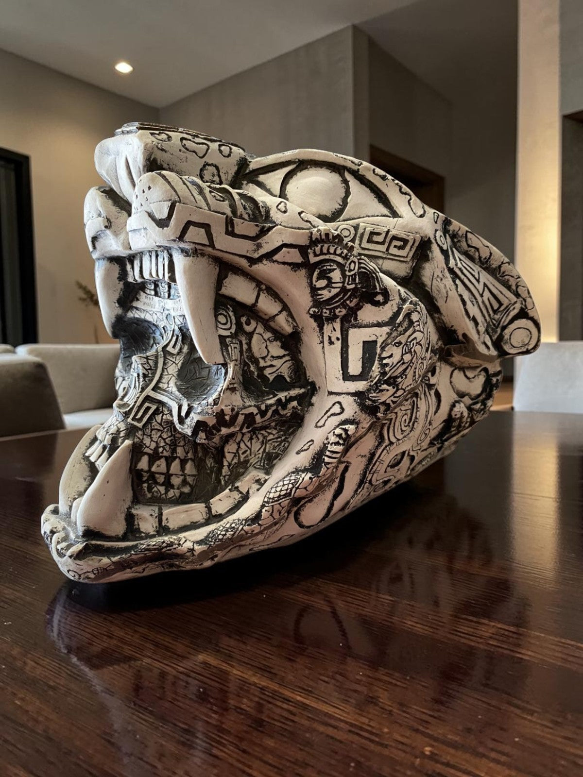 Cráneo Jaguar Ancestral – Poder, Misticismo y Presencia Imponente