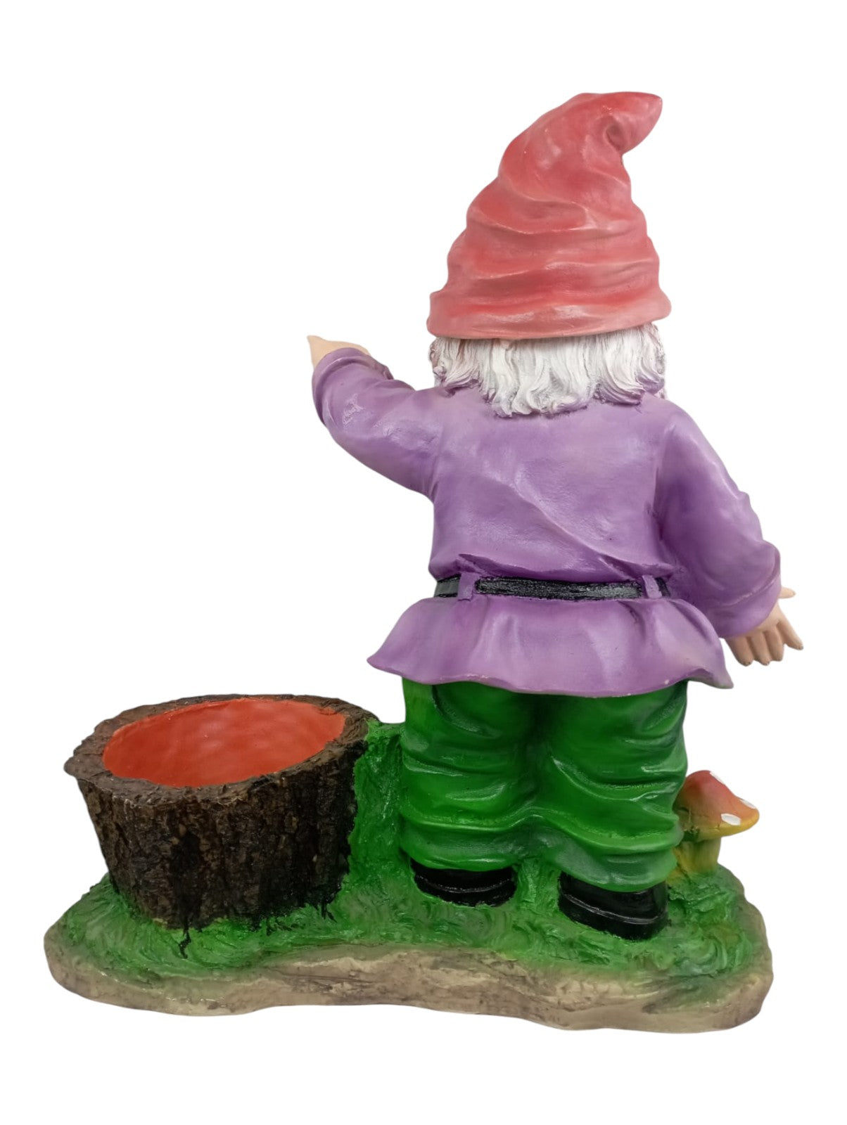 Gnomo Guardián Decorativo de 50cm – Base para Planta y Estatua de Resina para Exterior