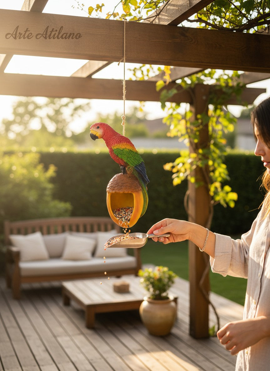 Guacamaya Colgante Decorativa 30 cm – Vida, Color y Funcionalidad en un Solo Diseño
