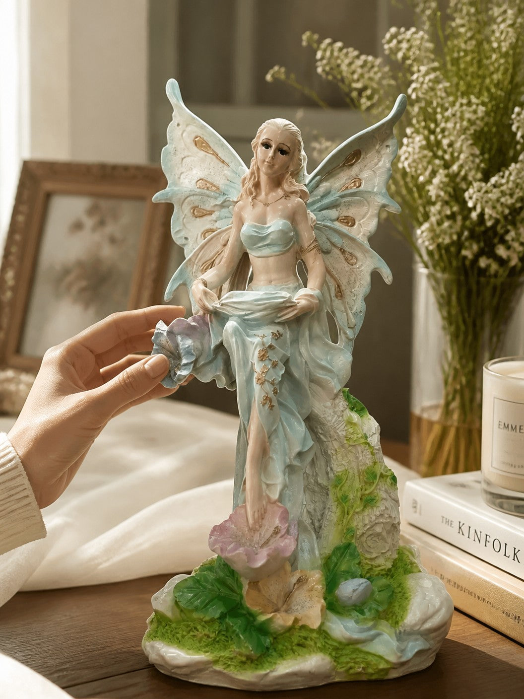 Escultura de Hada Mística (45 cm) – Elegancia, Detalle Artesanal y Magia para tu Hogar