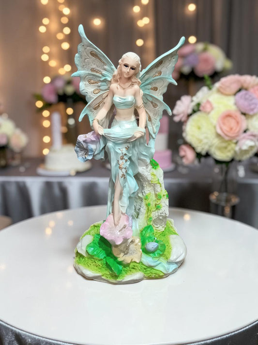 Escultura de Hada Mística (45 cm) – Elegancia, Detalle Artesanal y Magia para tu Hogar