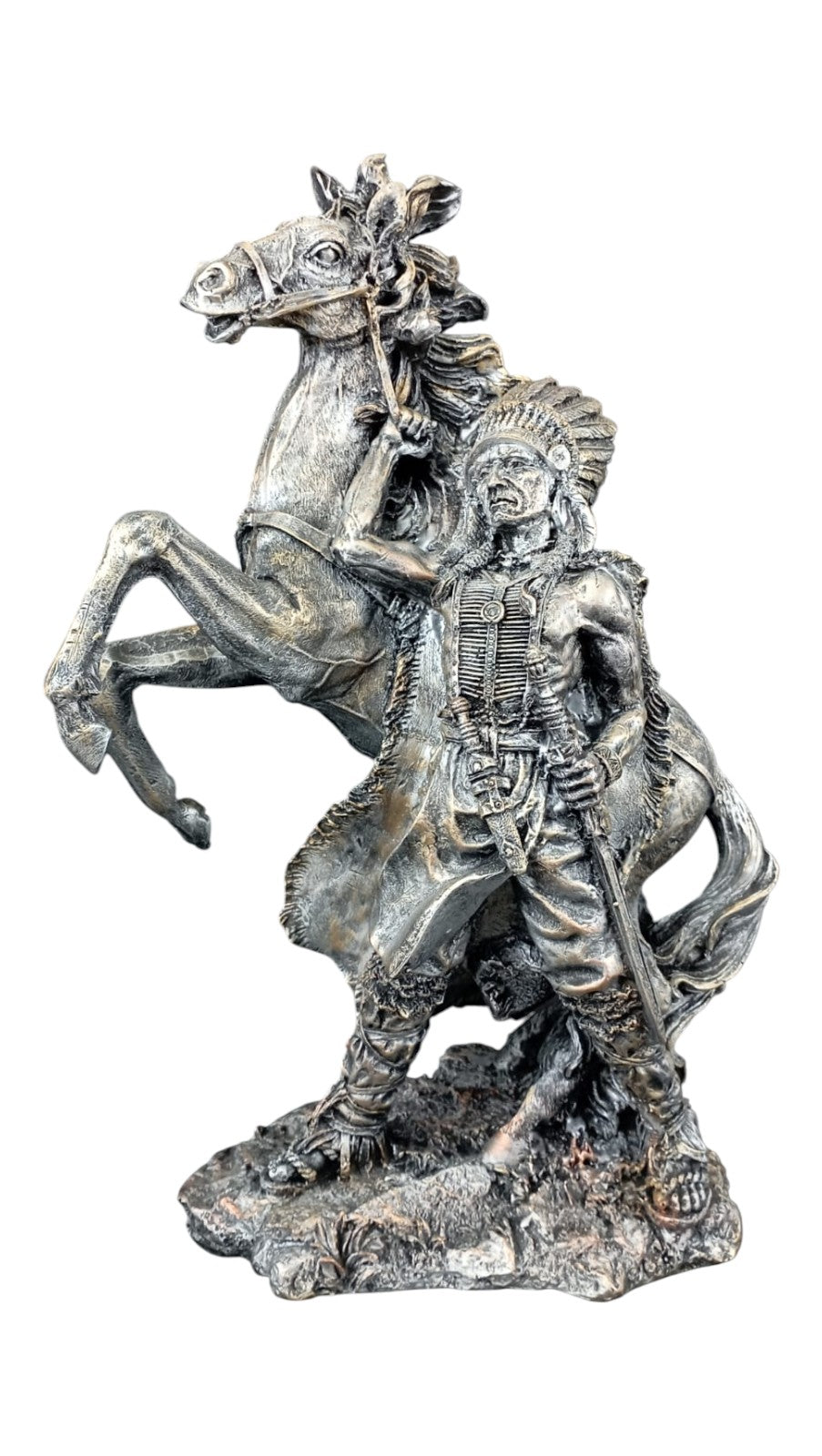 Figura Indígena Decorativa Estatua Indio Nativo americano