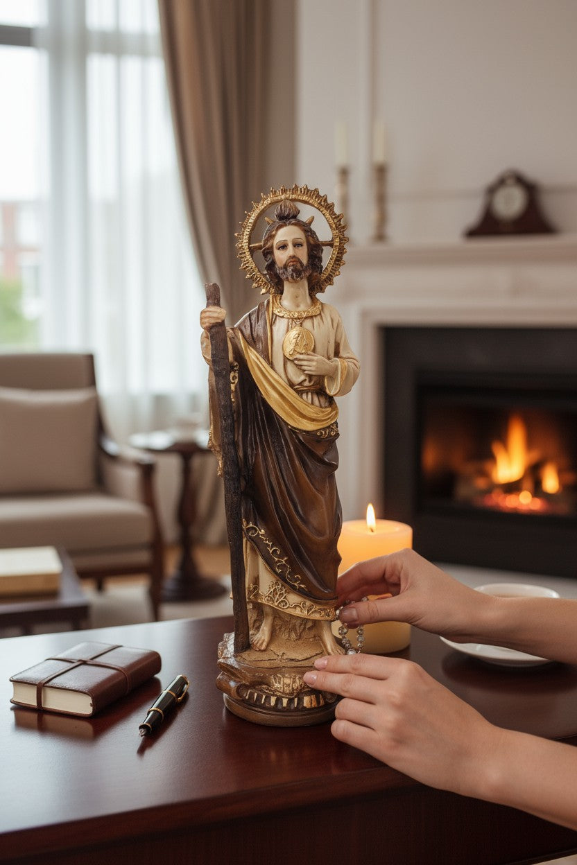 Saint Jude Thaddeus, 50 cm, in Resin – Protector of Difficult Causes