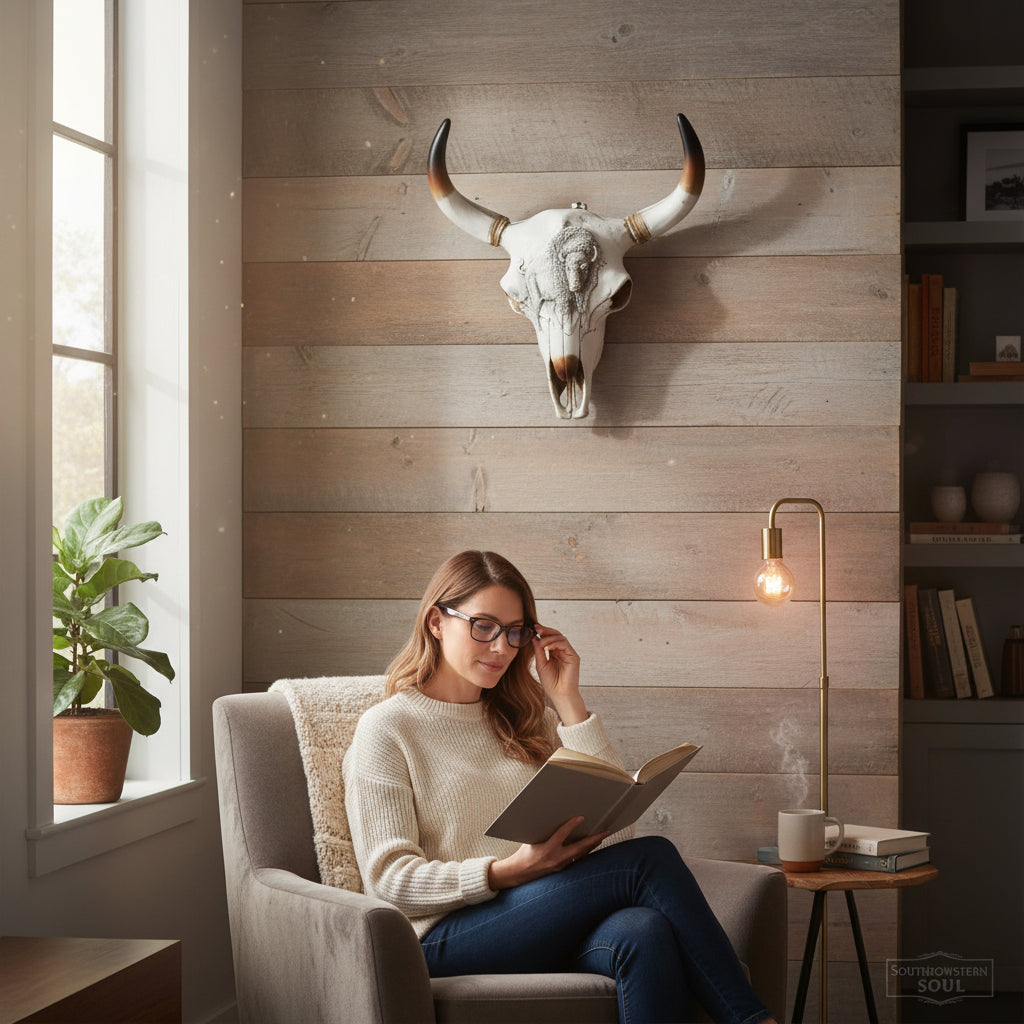 Cráneo Mini de Búfalo Decorativo – Amuleto de Protección, Protección Energética