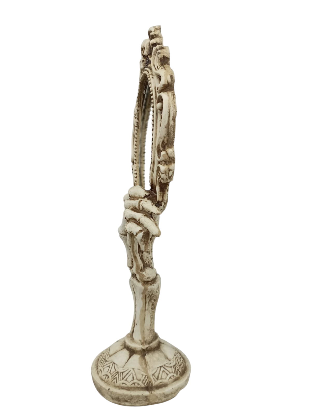 Espejo Decorativo Gótico, Escultura Mano esqueleto, Espejo Artesanal Resina,