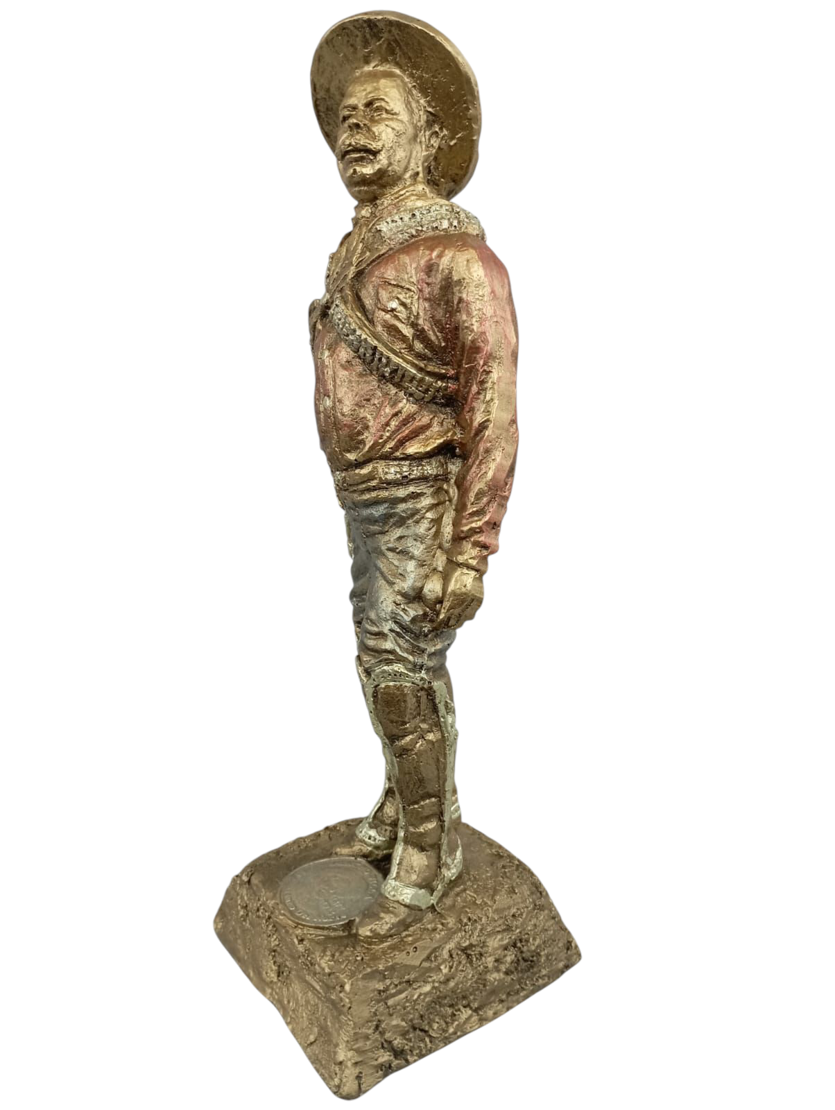 Pancho Villa Resina. Estatua Revolución mexicana. Decoración Cultural Mexicana
