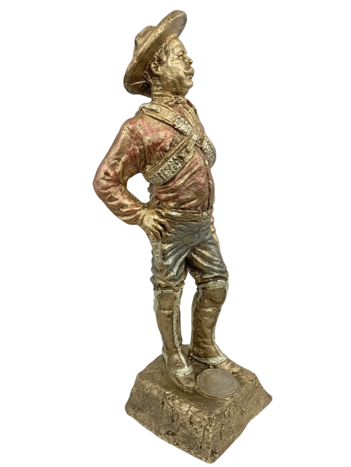 Pancho Villa Resina. Estatua Revolución mexicana. Decoración Cultural Mexicana