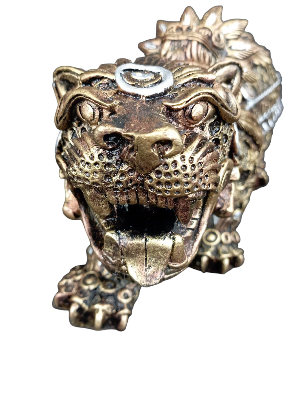 Jaguar Azteca Decorativo en Resina – Figura Ancestral de Poder y Elegancia | 36 cm