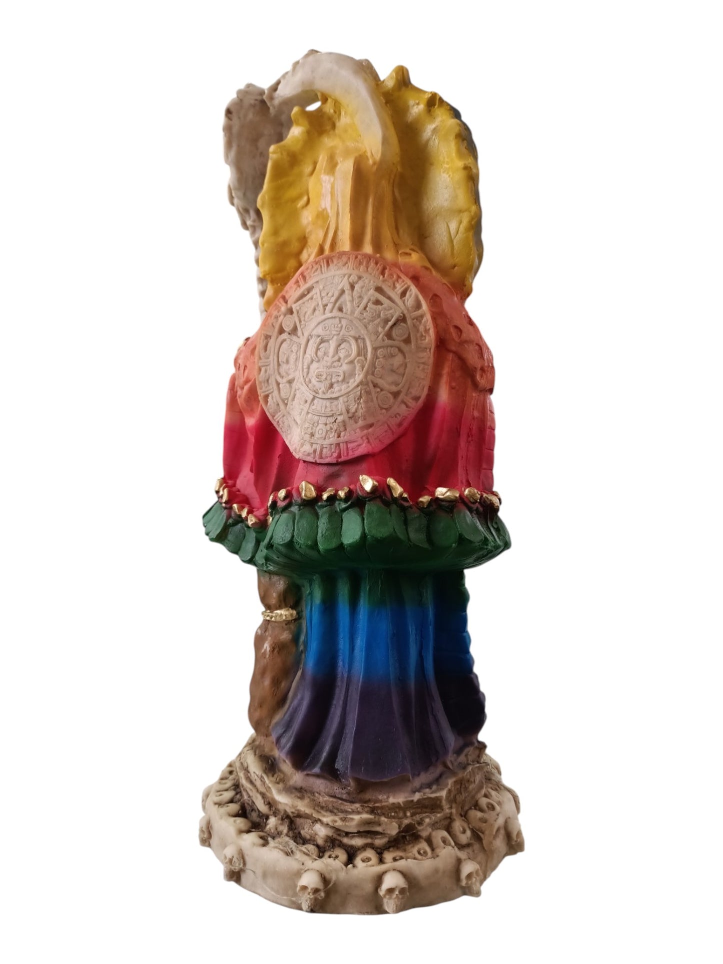 Santa Muerte Azteca – Poder Ancestral, Protección y Justicia en una Obra Imponente de 40 cm