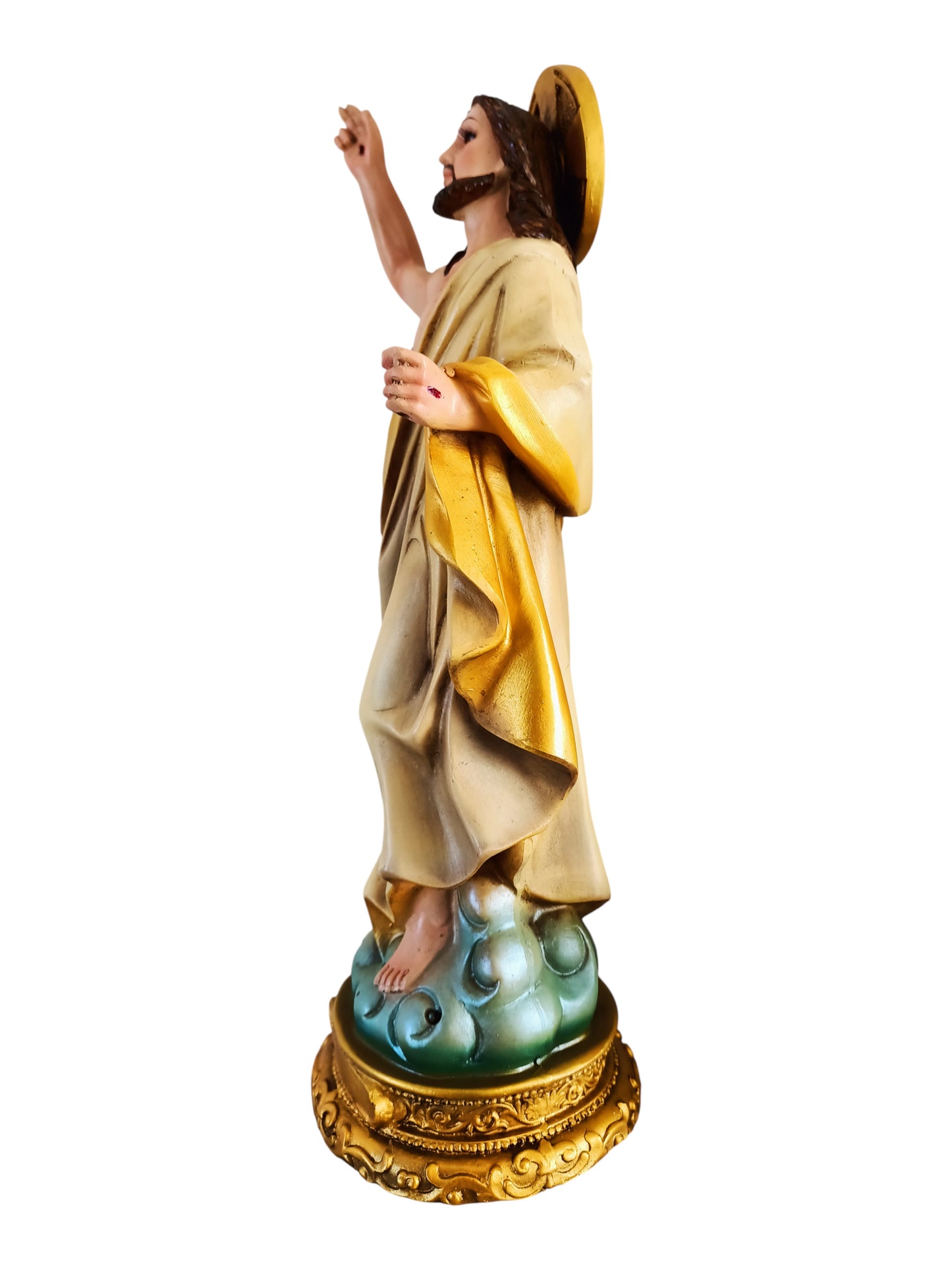 Cristo Jesús Resucitado 30 cm – Figura Religiosa Decorativa Señor del Estandarte.