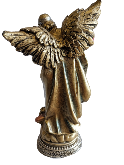 San Miguel Arcángel Mini Pequeño 16 Cm Metálico Resina