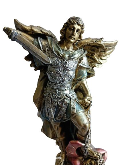 San Miguel Arcángel Mini Pequeño 16 Cm Metálico Resina