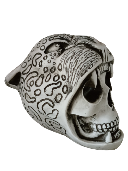 Cráneo Decorativo Cabeza De Jaguar Muertos Santa Muerte