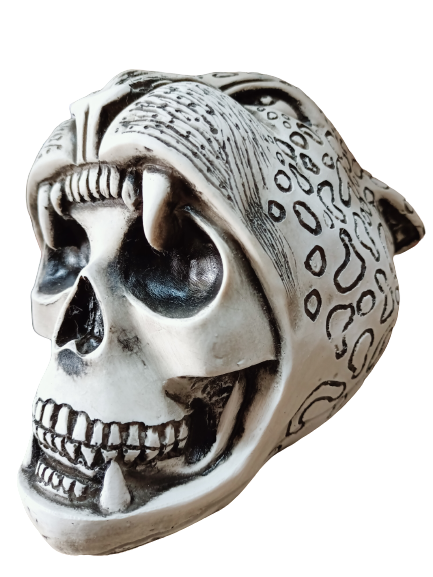 Cráneo Decorativo Cabeza De Jaguar Muertos Santa Muerte