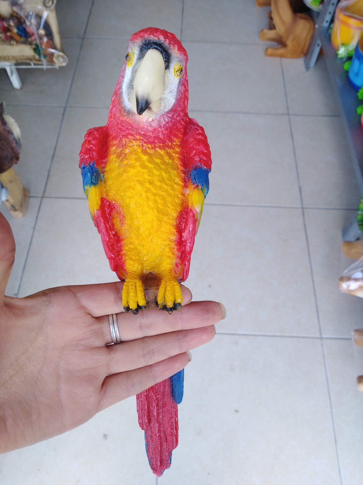 Guacamaya Para Maceta, Se Cuelga 15 Cm. Colgante Figura jardin