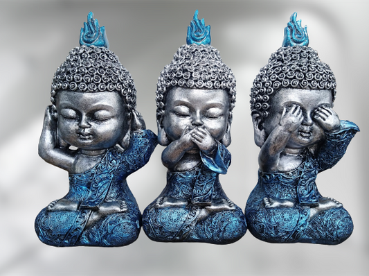 Budas buditas bebé decorativos mudra yoga 3 virtudes