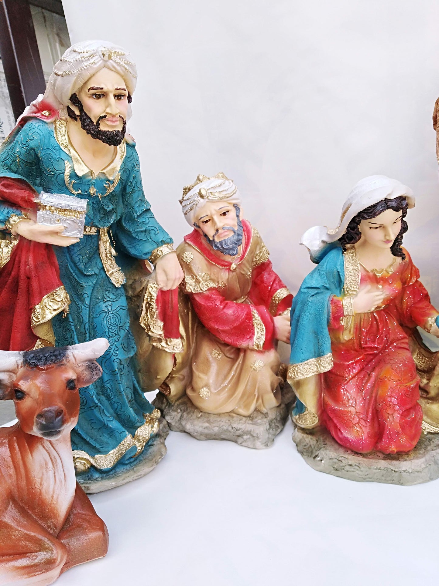 Nacimiento navideño con niño dios completo 30 cm  11 piezas